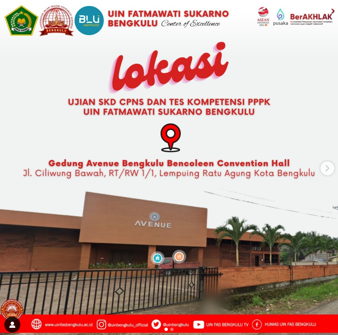 You are currently viewing Titik Lokasi Pelaksanaan SKB CPNS Alokasi IAIN Bengkulu