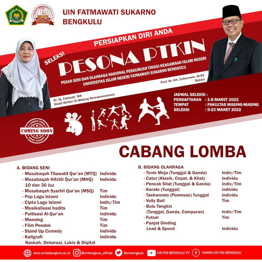 You are currently viewing SELEKSI PESONA PTKIN UIN BENGKULU