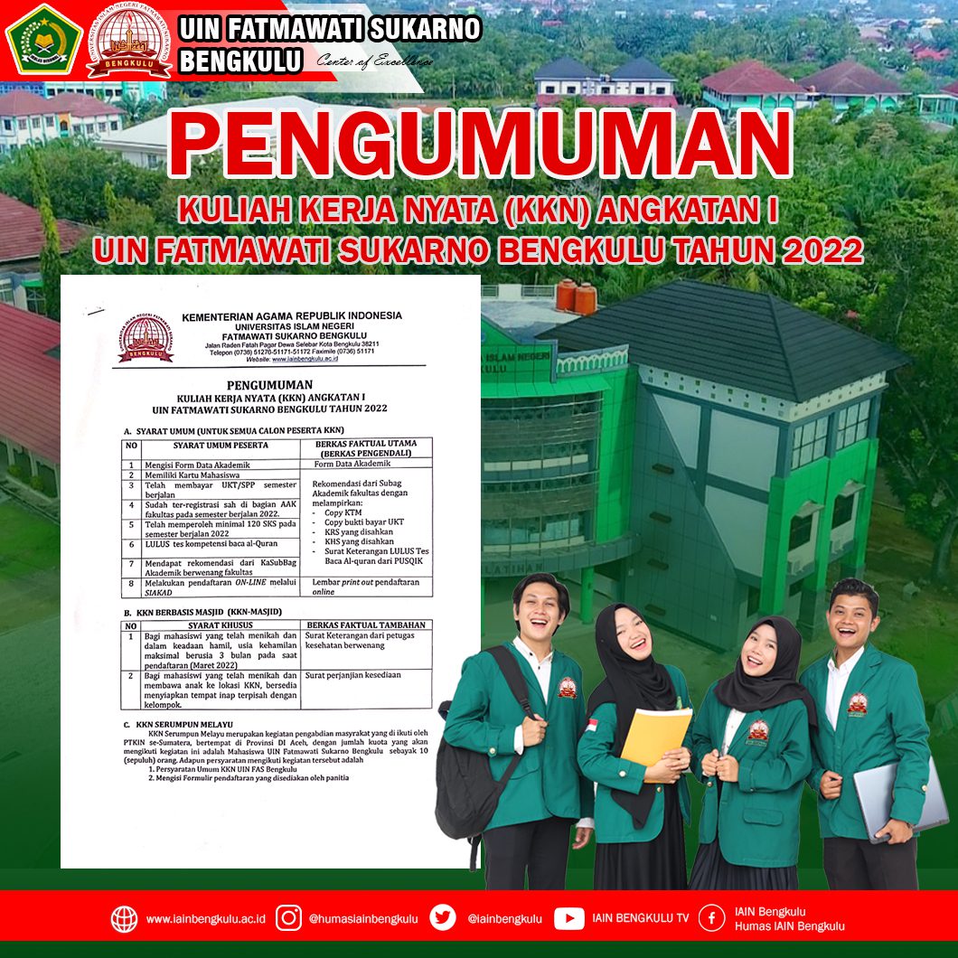 You are currently viewing PENGUMUMAN KKN ANGKATAN I UIN BENGKULU TAHUN 2022