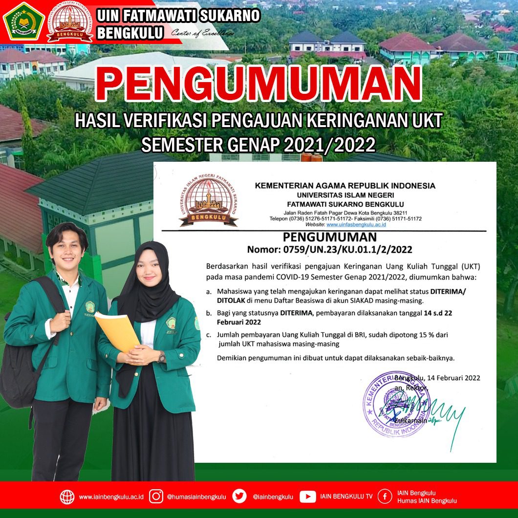 You are currently viewing Pengumuman Hasil Verifikasi pengajuan keringanan UKT