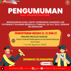 Read more about the article Pengumuman Pendaftaran Wisuda