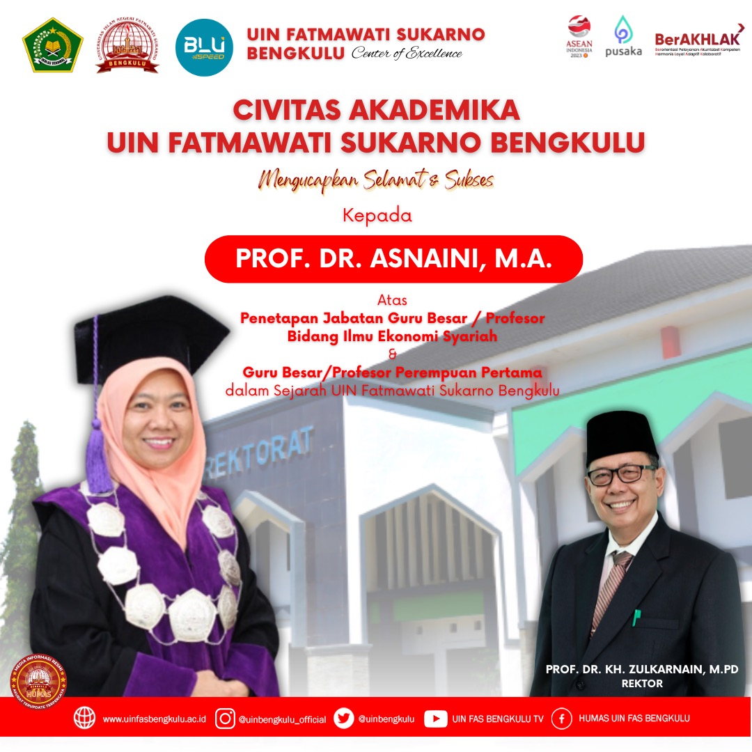 You are currently viewing UIN Fatmawati Sukarno Bengkulu Mengeluarkan Guru Besar Baru dalam Bidang Ekonomi Syariah dan Pendidikan Agama Islam