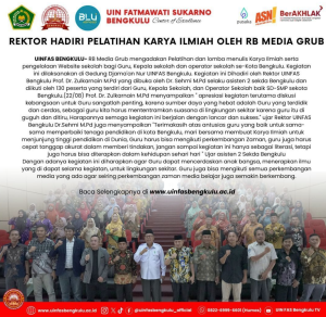 Read more about the article REKTOR HADIRI PELATIHAN KARYA ILMIAH OLEH RB MEDIA GRUB