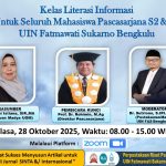 Bekali Mahasiswa Keterampilan Publikasi Jurnal Ilmiah,  Pascasarjana UIN Fatmawati Sukarno Bengkulu Gandeng Pustakawan UGM.
