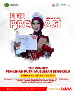 Read more about the article Mahasiswi UINFAS Bengkulu Wakili Kampus pada Ajang Puteri Muslimah Bengkulu Tingkat Provinsi