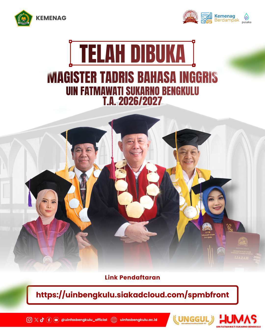 You are currently viewing UIN Fatmawati Sukarno Bengkulu Resmi Buka Program Magister Tadris Bahasa Inggris Tahun Akademik 2026/2027