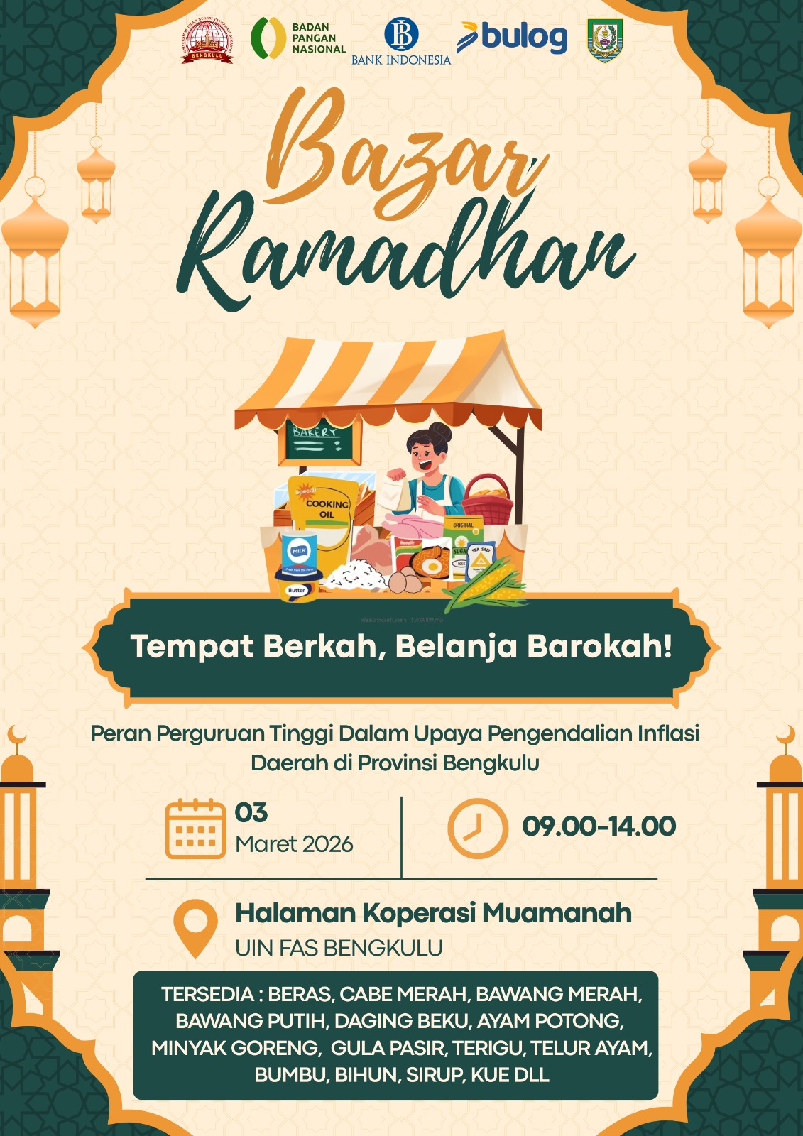 Read more about the article Jangan Lewatkan! Bazar Murah Ramadan UIN Fatmawati Sukarno Bengkulu Hadir dengan Sembako Lengkap dan Produk UMKM