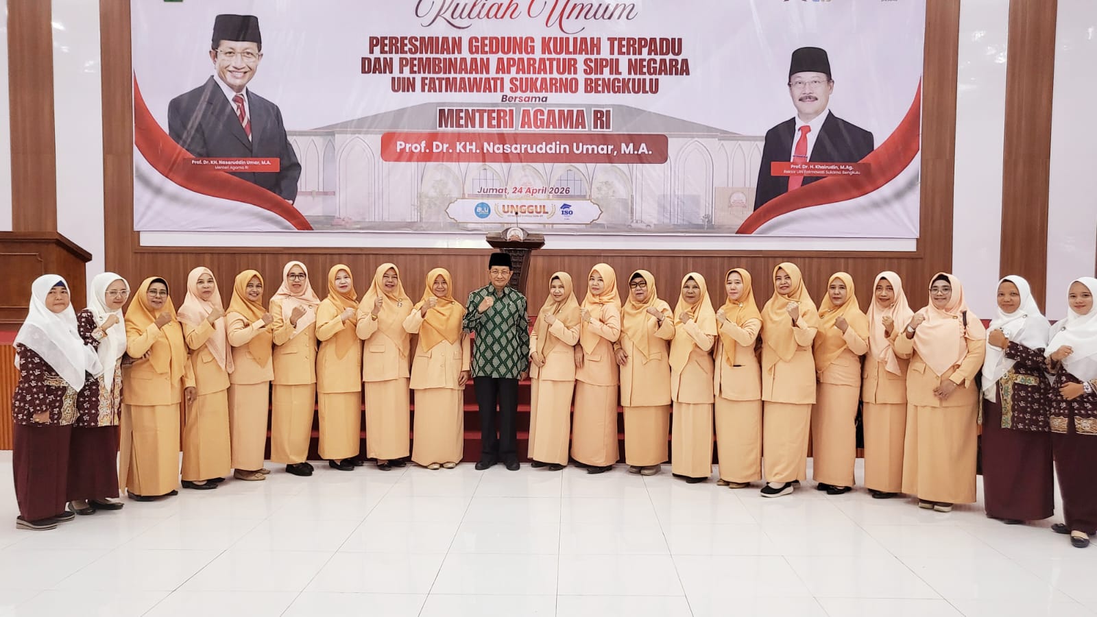 You are currently viewing DWP UIN FAS Bengkulu Hadiri Peresmian Gedung Kuliah Terpadu oleh Menteri Agama