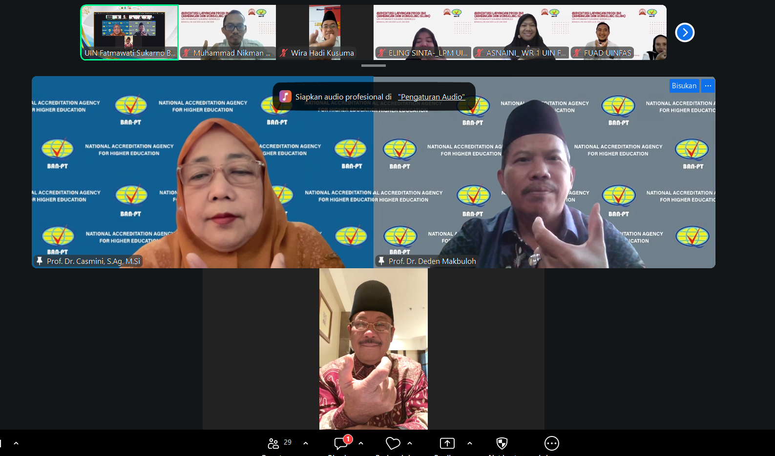 Read more about the article Komitmen Tingkatkan Kualitas Pendidikan, Prodi BKI UINFAS Bengkulu Jalani Visitasi Akreditasi