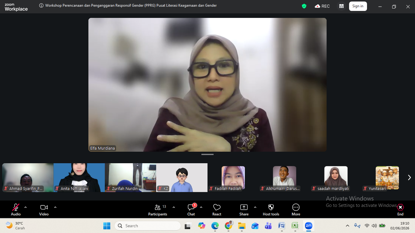 You are currently viewing Perkuat Komitmen Perguruan Tinggi Responsif Gender, PSGA UIN Fatmawati Sukarno Bengkulu Gelar Workshop PPRG