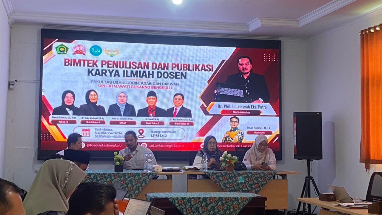Read more about the article FUAD UIN FAS Bengkulu Dorong Produktivitas Publikasi Dosen melalui Bimtek Penulisan Karya Ilmiah