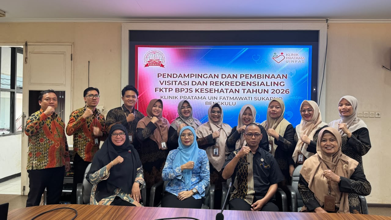 Read more about the article Perkuat Mutu Layanan Kesehatan, Klinik Pratama UIN FAS Bengkulu Ikuti Pendampingan Visitasi dan Rekredensialing BPJS Kesehatan 2026