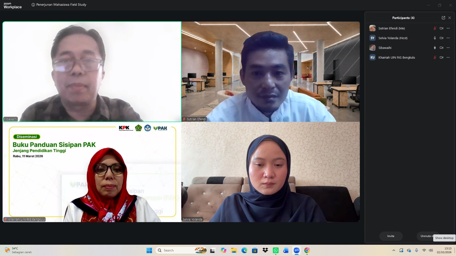 Read more about the article Perkuat Kolaborasi Akademik, Prodi S1 PAI FTT UIN FAS Bengkulu Sambut Mahasiswa Field Study S2 UIN Sunan Kalijaga