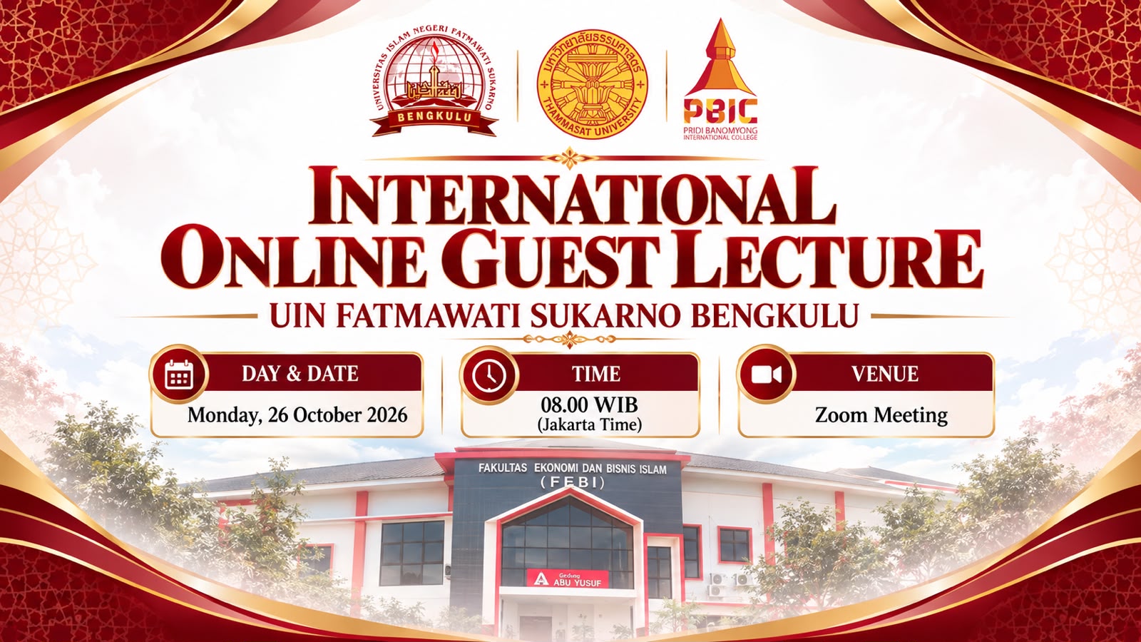 You are currently viewing Bahas Geoekonomi ASEAN di Panggung Global, FEBI UIN FAS Bengkulu Gelar Kuliah Tamu Internasional